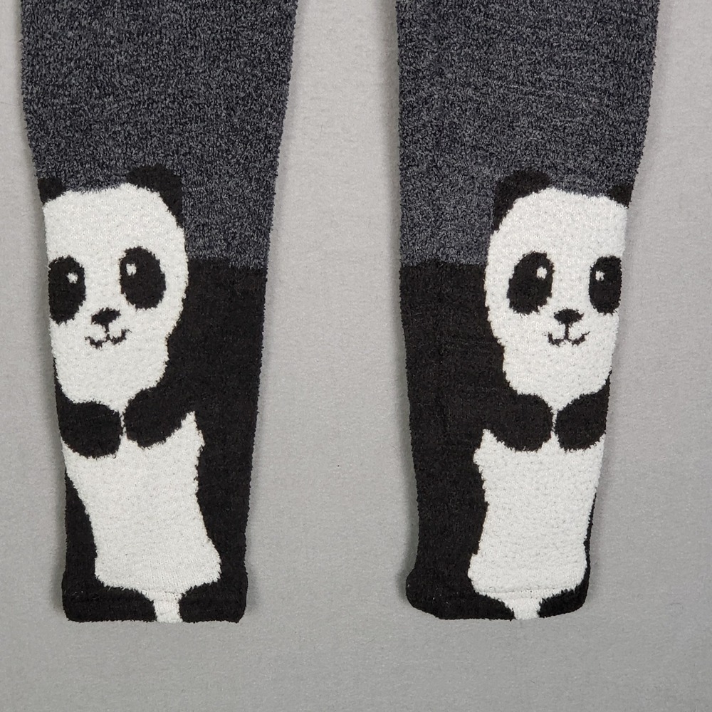 Garage Size M/L Great‎ Panda Fuzzy Leggings Gray Comfy Cozy Fleece Loungewear